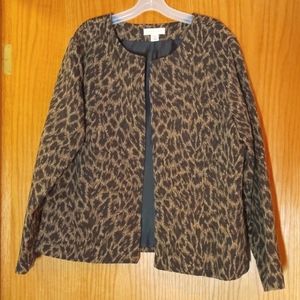 Christopher & Banks Blazer Cute Animal Print XL